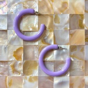 Lavender Hoop Earrings